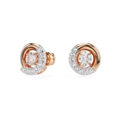 Swarovski Ohrringe-Dextera Ohrstecker Rundschliff Weiss Roségold - 5692258