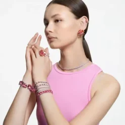 Swarovski Ohrringe-Florere Ohrstecker Blume Rosa Gold - 5650563