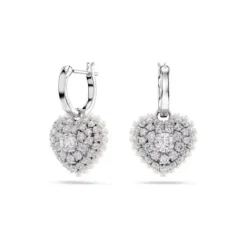 Swarovski (Kette mit) Herz-Hyperbola Drop Ohrhänger Herz Weiss - 5684384