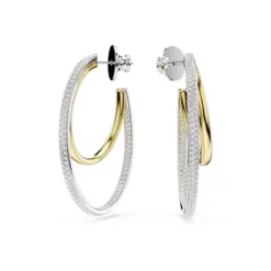 Swarovski Ohrringe-Hyperbola Kreolen Rundschliff Mittel Weiss - 5702400