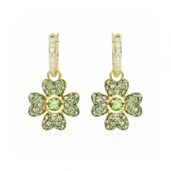 Swarovski Ohrringe-Idyllia Drop Ohrhänger Glücksklee Grün Gold - 5670664