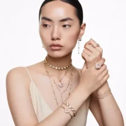 Swarovski Armbänder-Imber Armband Rundschliff Weiss Gold - 5682586