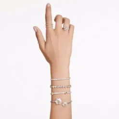 Swarovski Armbänder-Imber Armband Rundschliff Weiss Gold - 5682586