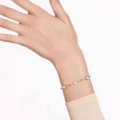 Swarovski Armbänder-Imber Armband Rundschliff Weiss Gold - 5680094
