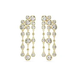 Swarovski Ohrringe-Imber Drop Ohrhänger Rundschliff Chandelier Weiss Gold - 5680093