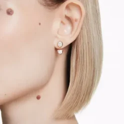 Swarovski Ohrringe-Imber Ohrring Jackets Asymmetrisches Design Verschiedene Schliffe Weiss Gold - 5705461