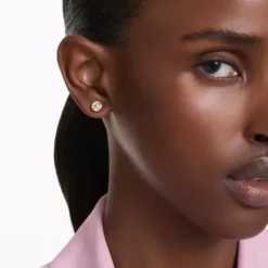 Swarovski Ohrringe-Imber Ohrstecker Rundschliff Weiss Gold - 5681552