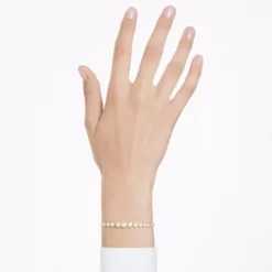 Swarovski Armbänder-Imber Tennis Armband Gemischte Rundschliffe Weiss Gold - 5705450