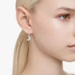Swarovski Ohrringe-Luna Drop Ohrhänger Mond Weiss - 5666157