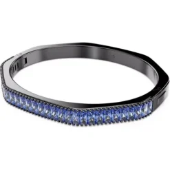 Swarovski Armbänder-Matrix Armreif Baguette Schliff Blau Rutheniert