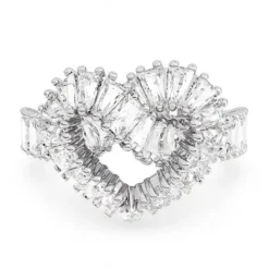 Swarovski Ringe-Matrix Cocktail Ring Verschiedene Schliffe Herz Weiss