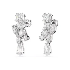 Swarovski Ohrringe-Matrix Drop Ohrhänger Verschiedene Schliffe Weiss - 5700418