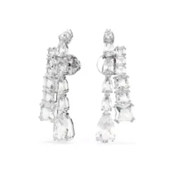Swarovski Ohrringe-Matrix Drop Ohrhänger Verschiedene Schliffe Weiss - 5692515