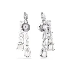 Swarovski Ohrringe-Matrix Drop Ohrhänger Verschiedene Schliffe Weiss - 5692515