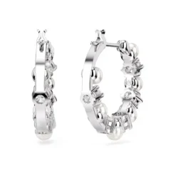 Swarovski Ohrringe-Matrix Drop Ohrhänger Kristallperle Rundschliff Weiss - 5709256