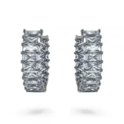 Swarovski Ohrringe-Matrix Kreolen Baguette Schliff Grau - 5658650