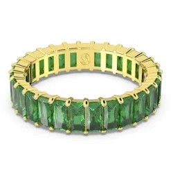 Swarovski Ringe-Matrix Ring Baguette Schliff Grün Gold