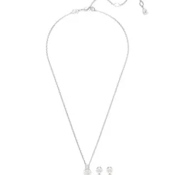 Swarovski Schmuck Set-Matrix Set Kristallperle Rundschliff Weiss - 5689624