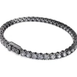 Swarovski Armbänder-Matrix Tennis Armband Rundschliff Grau