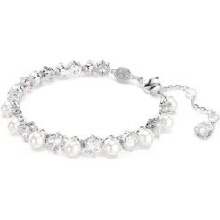Swarovski Armbänder-Matrix Tennis Armband Kristallperle Rundschliff Weiss - 5689625