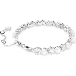 Swarovski Armbänder-Matrix Tennis Armband Kristallperle Rundschliff Weiss - 5689625