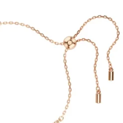 Swarovski Armbänder-Matrix Tennis Armband Kristallperle Rundschliffe Weiss Roségold Legierungsschicht - 5729506