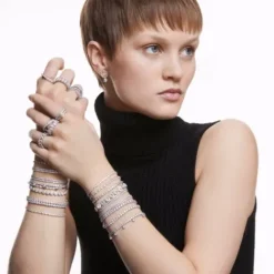 Swarovski Ringe-Matrix Vittore Ring Baguette Schliff Weiss Rhodiniert