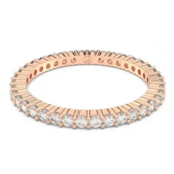 Swarovski Ringe-Matrix Vittore Ring Rundschliff Weiss Roségoldfarbenes Finish