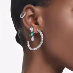 Swarovski Ohrringe-Mesmera Drop Ohrhänger Verschiedene Schliffe Grün - 5665878