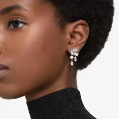 Swarovski Ohrringe-Mesmera Drop Ohrhänger Verschiedene Schliffe Weiss - 5665825