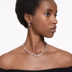 Swarovski Schmuck Set-Mesmera Set Verschiedene Schliffe Weiss Rhodiniert - 5674306