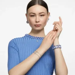 Swarovski Ohrringe-Millenia Drop Ohrhänger Oktagon Schliff Weiss - 5638495