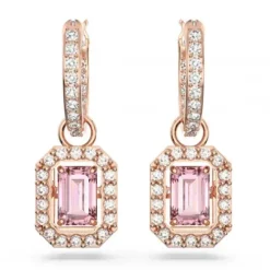Swarovski Ohrringe-Millenia Drop Ohrhänger Oktagon Schliff Rosa Roségold - 5649474