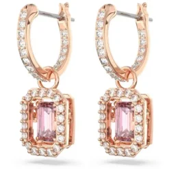 Swarovski Ohrringe-Millenia Drop Ohrhänger Oktagon Schliff Rosa Roségold - 5649474
