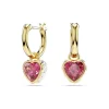 Swarovski (Kette mit) Herz-Stilla Drop Ohrhänger Herz Rot Gold - 5684760