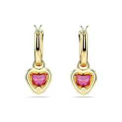 Swarovski (Kette mit) Herz-Stilla Drop Ohrhänger Herz Rot Gold - 5684760