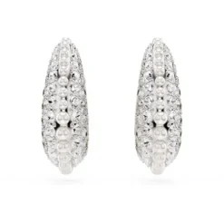 Swarovski Ohrringe-Sublima Drop Ohrhänger Kristallperle Rundschliff Weiss -