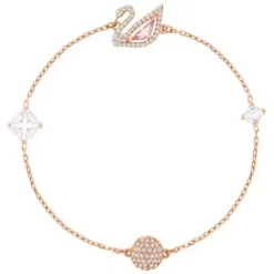 Swarovski Armbänder-Swan Armband Magnetischer Verschluss Schwan Rosa Roségold
