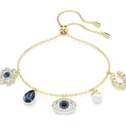 Swarovski Armbänder-Symbolica Armband Glücksklee Evil Eye und Hufeisen Blau Gold - 5692162