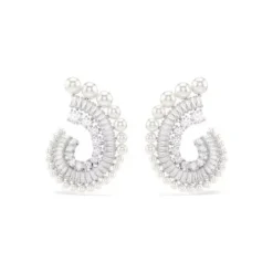 Swarovski Ohrringe-x Ariana Grande Drop Ohrhänger Kristallperle Verschiedene Schliffe Weiss Rhodiniert - 5720869