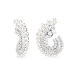 Swarovski Ohrringe-x Ariana Grande Drop Ohrhänger Kristallperle Verschiedene Schliffe Weiss Rhodiniert - 5720869