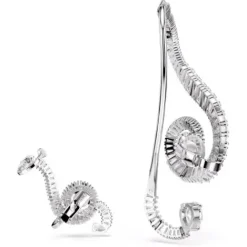 Swarovski Ohrringe-x Ariana Grande Ohrclips Asymmetrisches Design Kristallperle Baguette Schliff Weiss Rhodiniert - 5720866