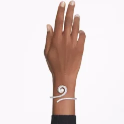 Swarovski Armbänder-x Ariana Grande Armreif Kristallperle Baguette Schliff Weiss Rhodiniert