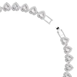 Swarovski (Kette mit) Herz-x Ariana Grande Tennis Halskette Verschiedene Schliffe Herz Weiss Rhodiniert - 5720857