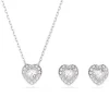 Swarovski (Kette mit) Herz-x Ariana Grande Set Verschiedene Schliffe Herz Weiss Rhodiniert - 5720849