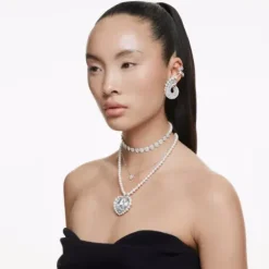 Swarovski Ohrringe-x Ariana Grande Ohrspangen Baguette Schliff Weiss Rhodiniert - 5720872