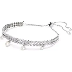 Swarovski Armbänder-x Ariana Grande Armband Kristallperle Rundschliff Weiss Rhodiniert - 5720870