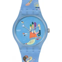 Swatch Silikonarmband-Blue Sky By Vassily Kandinsky The Watch - SUOZ342