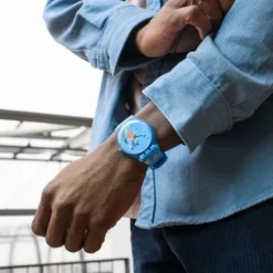 Swatch Silikonarmband-Blue Sky By Vassily Kandinsky The Watch - SUOZ342