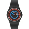Swatch Silikonarmband-Circling Black - SO28B706